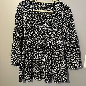 Women’s Spence Black & White Nylon Top